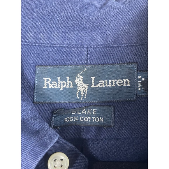 Ralph Lauren Men's Solid Blue Button Up Shirt Size XXL - Picture 4 of 10